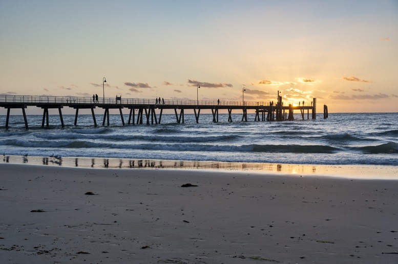 glenelg beach adelaide sunset