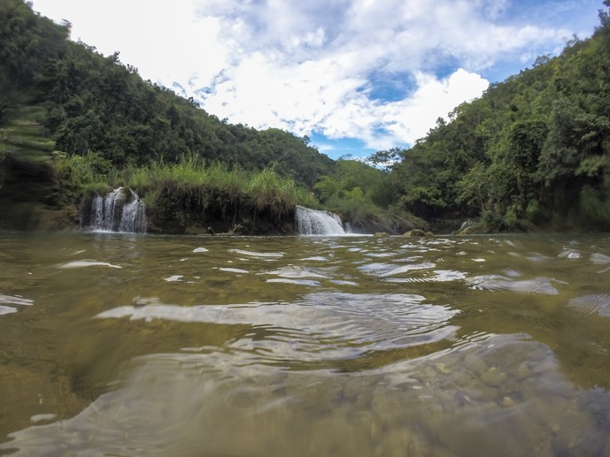 paddleboarding bohol loboc waterfall