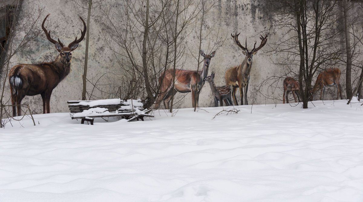 chernobyl graffiti snow