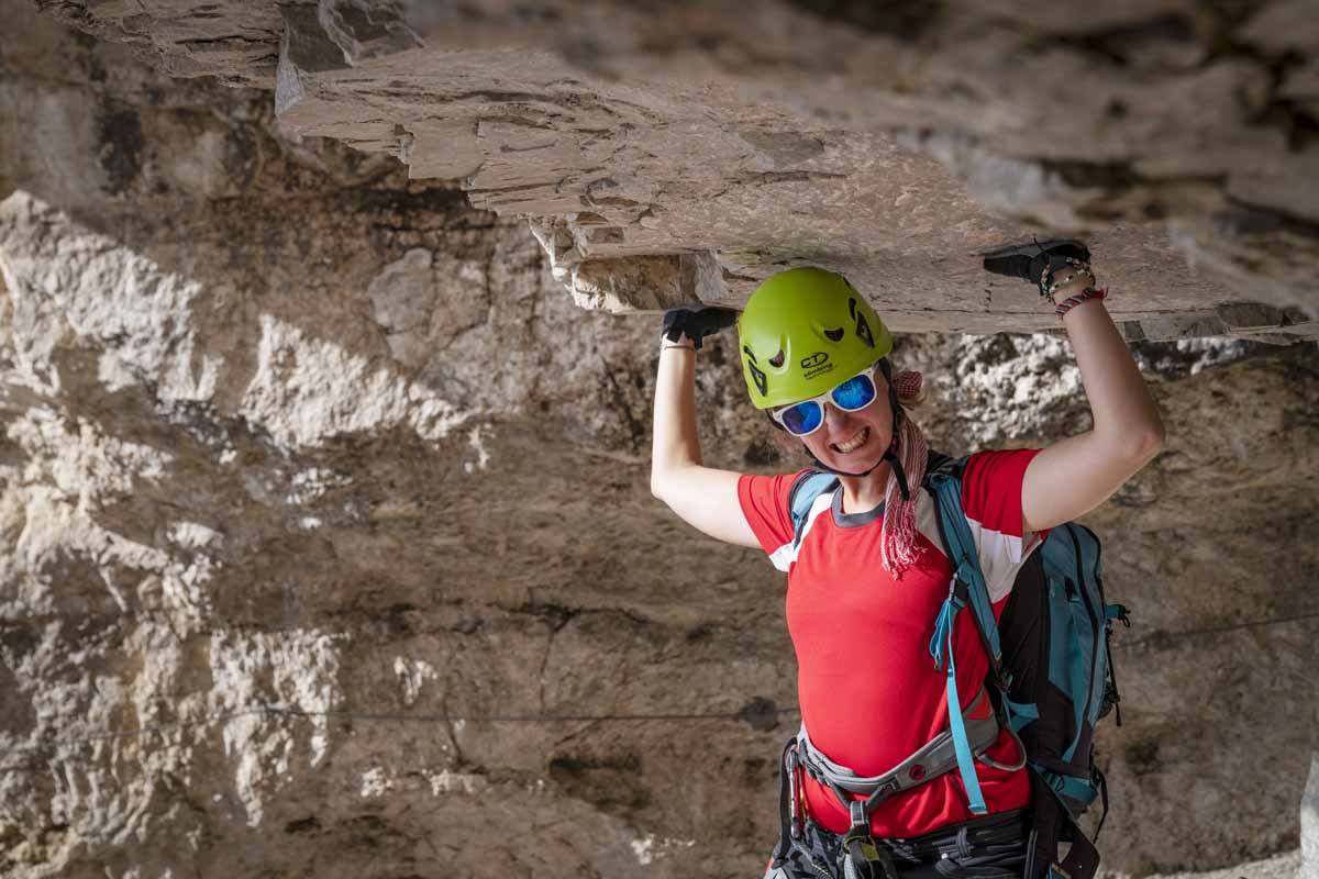 dolomites via ferrata girl
